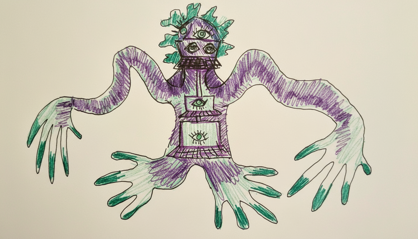 Example of difficult drawing for 3D conversion